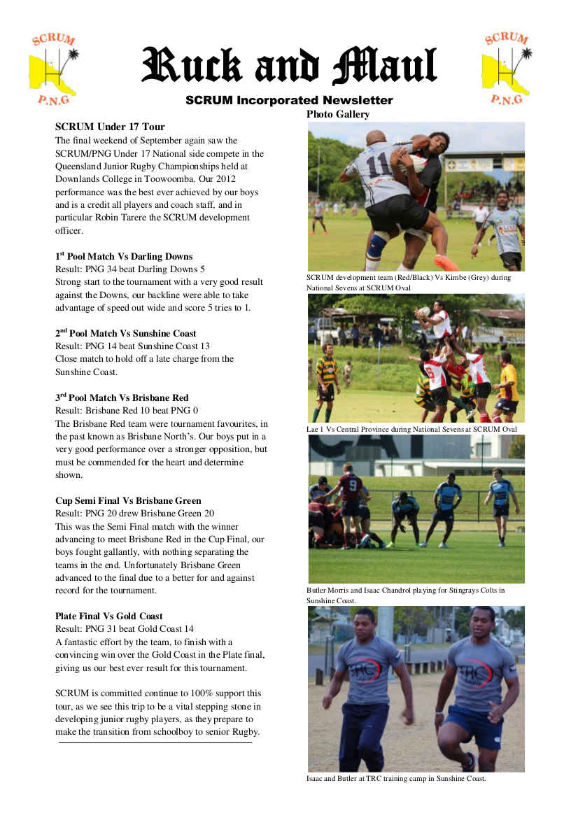 Ruck and Maul Newsletter Issue #2 Page#2